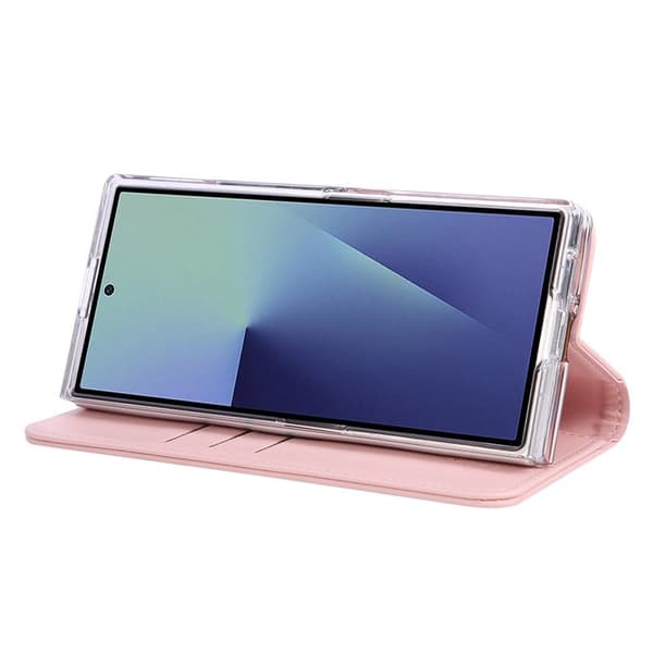 ABEEL Samsung Galaxy Z Fold7 5G Plånboksfodral RFID-Skydd Konstläder Rosa