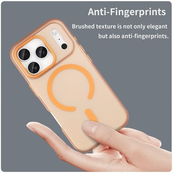 Mobilskal till iPhone 17 Pro Max MagSafe Matte Translucent - Orange Orange