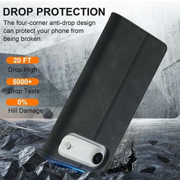 LC.IMEEKE iPhone Air Plånboksfodral Konstläder- Svart