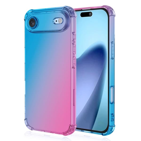 Mobilskal till iPhone Air Gradient Color TPU Anti-Drop - Blå/Rosa Blå
