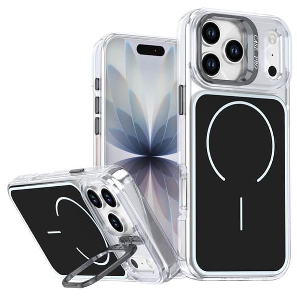 Mobilskal till iPhone 17 Pro MagSafe Lens Kickstand TPU + PC Svart