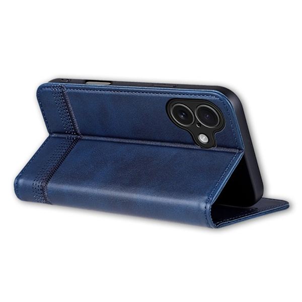 AZNS iPhone 17 Plånboksfodral Konstläder - Blå