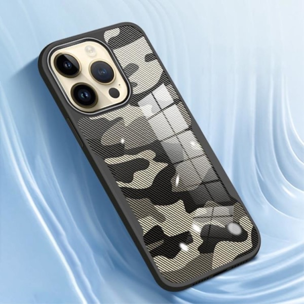 Rzants iPhone 14 Pro -kuori Camouflage - Musta