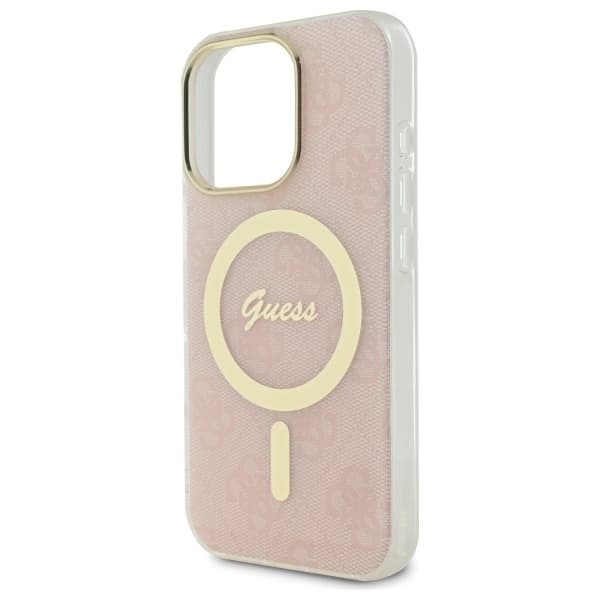 Guess Mobilskal till iPhone 16 Pro Max MagSafe IML 4G - Rosa Rosa