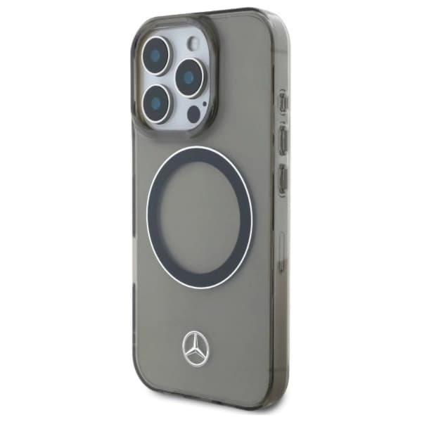 Mercedes telefontaske til iPhone 16 Pro Max Magsafe Trykt Logo - Sort Black