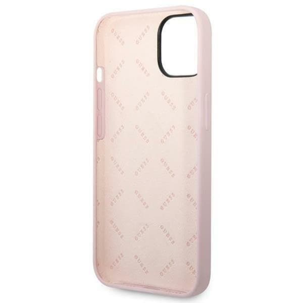 GUESS iPhone 14 Plus -kuori Silicone Triangle - Lila Lila