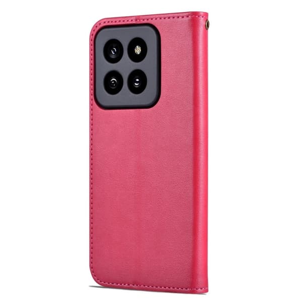 AZNS Xiaomi 14 Pro Plånboksfodral Konstläder - Anti-scratch - Röd