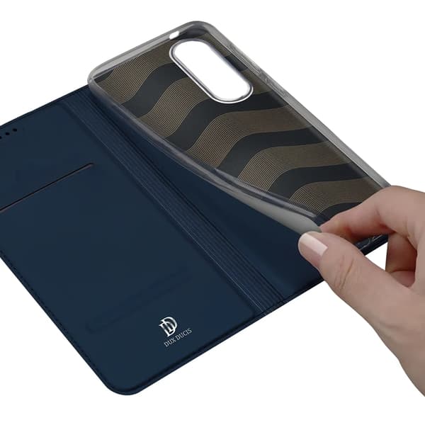 DUX DUCIS Skin Pro Galaxy S25 Edge Pung Taske PU Læder - Blå Blå