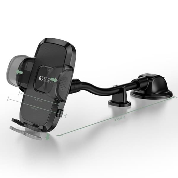 Tech-Protect V3 Long Arm Windshield Och Dashboard Bilhållare - Svart Svart