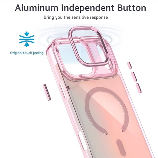 Mobilskal till iPhone 17 Pro Max MagSafe Color Changing TPU - Rosa Rosa