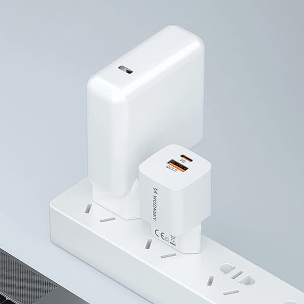Wozinsky Vægoplader 20W USB-C/USB-A - Hvid Vit