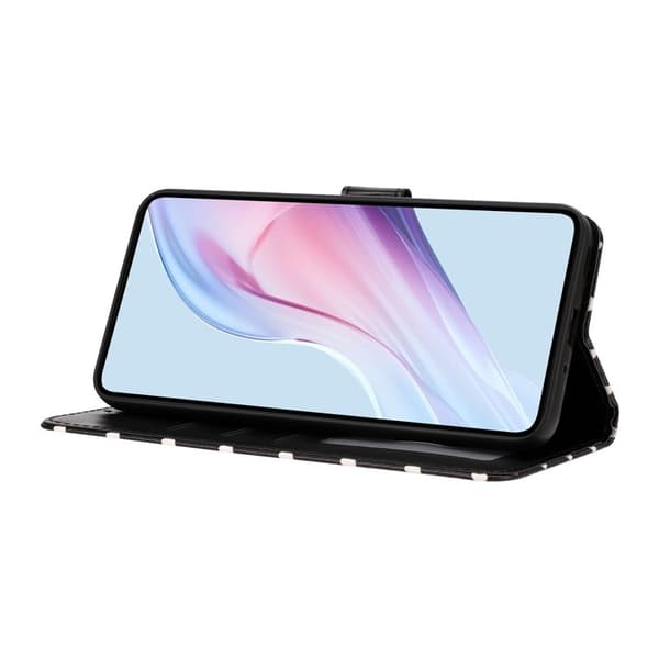 Oppo Find X9 Pro 5G Plånboksfodral Ställ Konstläder - Svart
