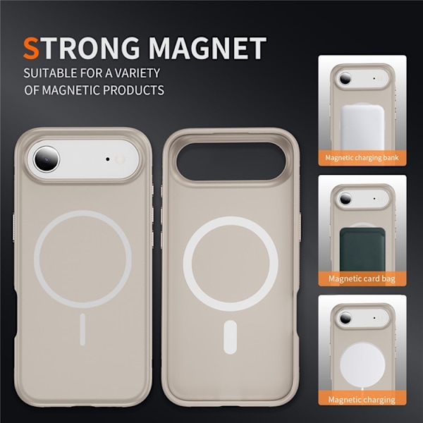 Mobilskal till iPhone Air MagSafe PC + TPU Shockproof - Grå Grå
