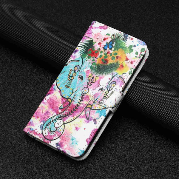 Plånboksfodral för Samsung Galaxy S26 Plus Konstläder - Blomma Elefant