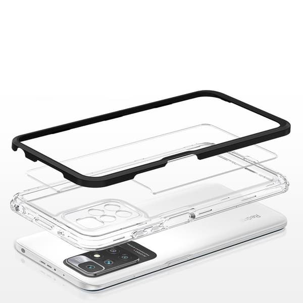 Xiaomi Redmi 10 4G (2021/2022) Cover Clear 3in1 - Sort Svart