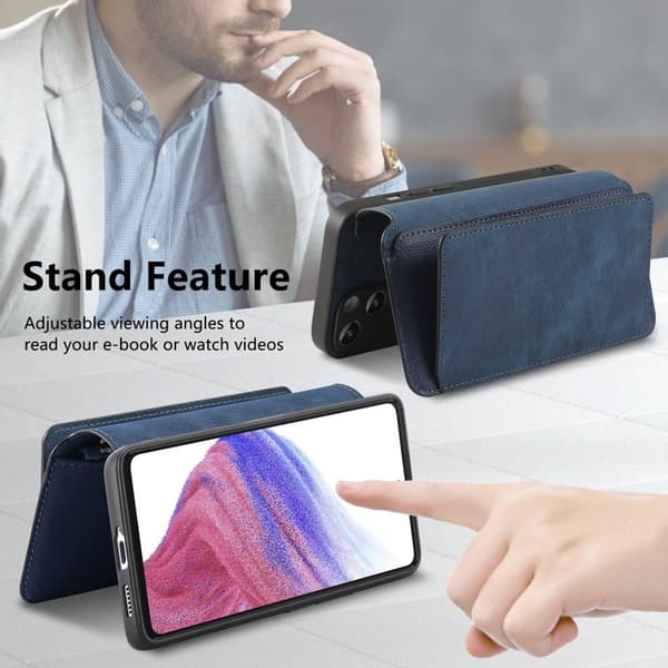 CASENEO Samsung Galaxy S24 FE Plånboksfodral Konstläder - Blå