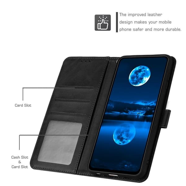Plånboksfodral för Samsung Galaxy S26 Plus Konstläder Flip - Svart