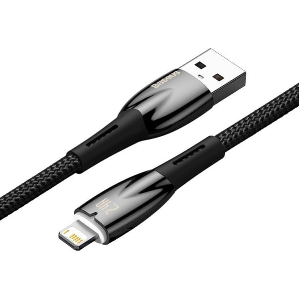 Baseus USB-A Till Lightning Kabel 2.4 A - Svart