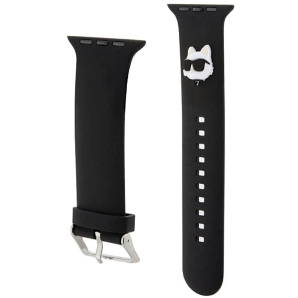Karl Lagerfeld Apple Watch (42/44/45/49mm) Armband Choupette Head Svart