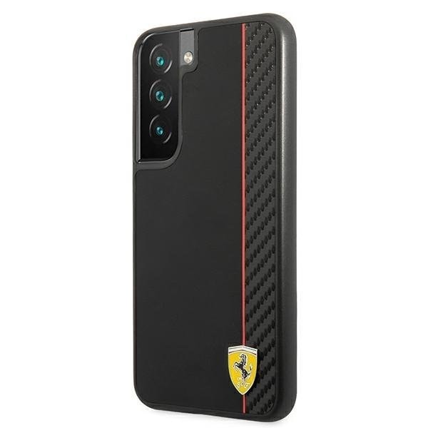 Ferrari On Track Carbon Stripe Skal Galaxy S22 Plus - Svart Svart