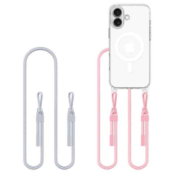 Tech-Protect iPhone 16 Mobiltelefon Kravebetræk Magsafe Flexair - Grå/Pink Grå