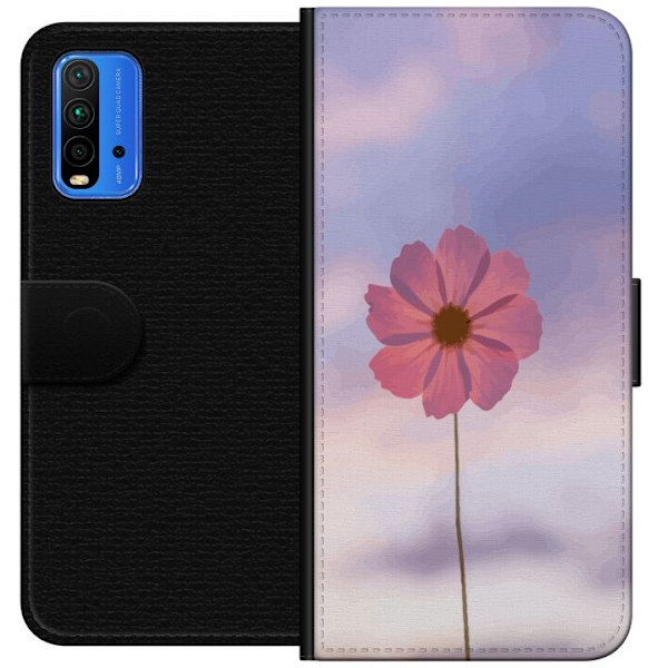 Plånboksfodral till Xiaomi Redmi Note 9 4G med Rosa blomma