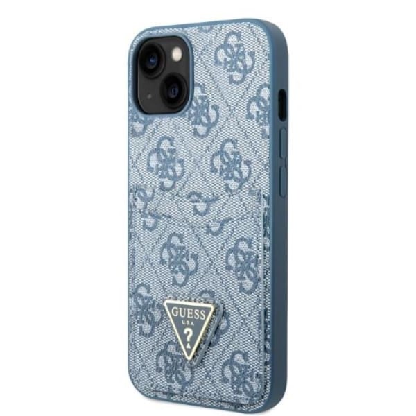 Guess iPhone 13 mini Skal Korthållare Triangle Logo - Blå
