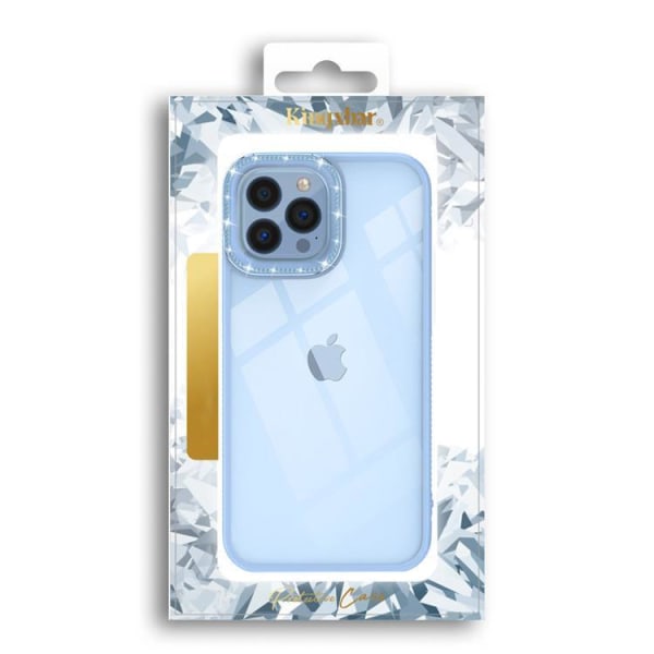 Kingxbar iPhone 13 Pro Max etui glitrer med krystaller - blå