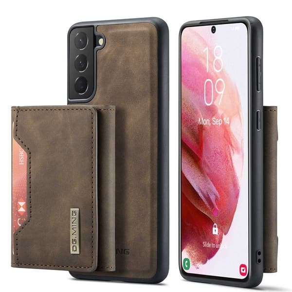 DG.MING M2 Series Plånboksfodral för Samsung Galaxy S23+ Konstläder Brun