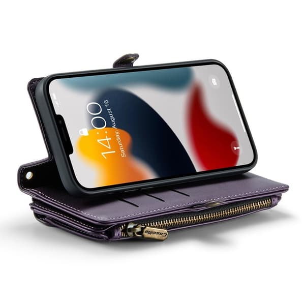 CASEME Plånboksfodral Konstläder för iPhone 13 Pro Max - Lila