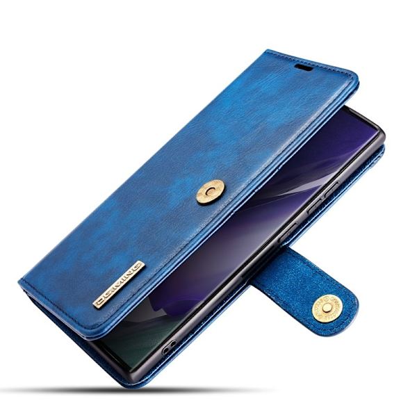 DG.MING Äkta Läder Plånboksfodral för Samsung Galaxy Note20 Ultra - Blå