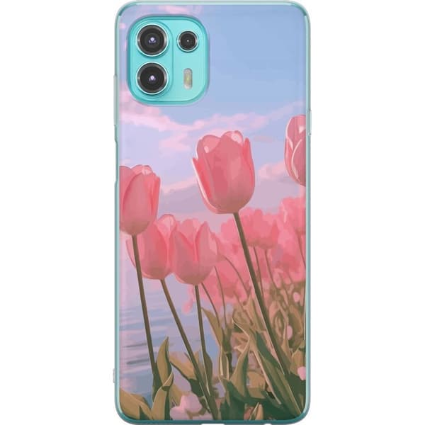 Mobilskal till Motorola Edge 20 Lite med Rosa Tulpaner