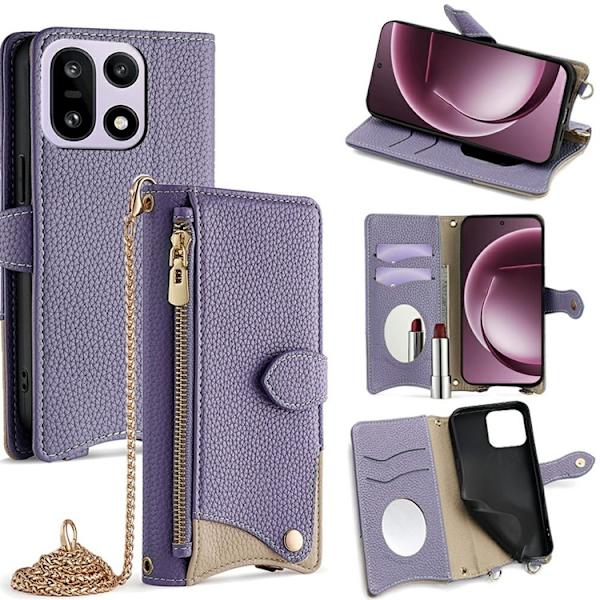 OnePlus 15 5G Plånboksfodral Irregular Tail Style Konstläder Lila
