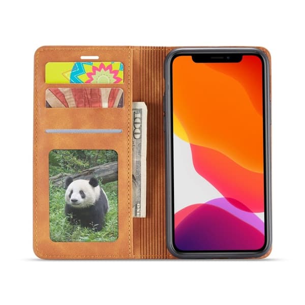FORWENW Fantasy Series iPhone 11 Pro Plånboksfodral Konstläder - Brun