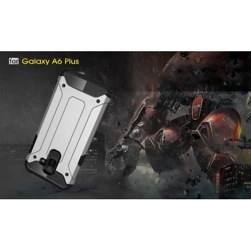 Hybrid Armor Mobilskal til Samsung Galaxy A6 Plus (2018) - Sort Black