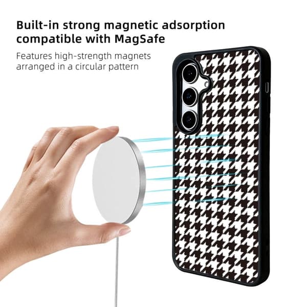 EYCASE Mobilskal för Samsung Galaxy S26 Plus Magnetiskt TPU Akryl - Svart vit