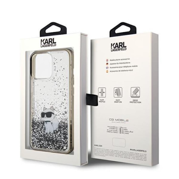 KARL LAGERFELD iPhone 13 Pro Max Mobilskal Liquid Glitter Choupette