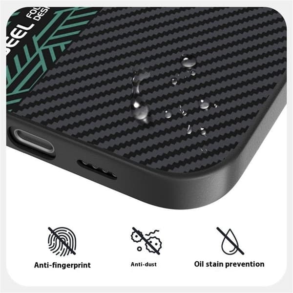 ABEEL Mobilskal till iPhone 16 Plus PC TPU Aluminium PU Läder - Textur 2