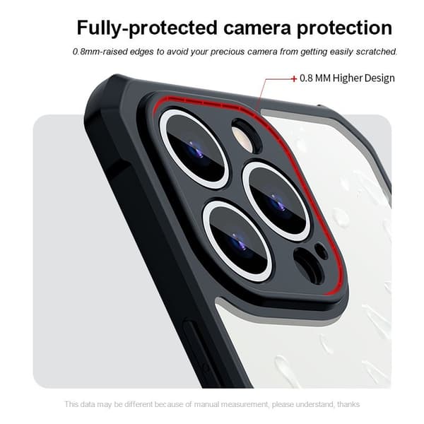 XUNDD Mobilskal till iPhone 13 Pro Acrylic TPU SkyddsSvart