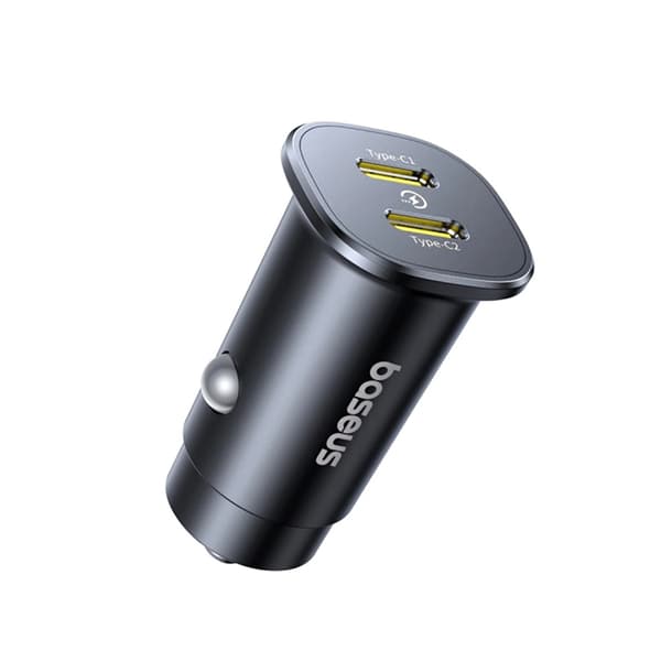 Baseus Billaddare 30W 2x USB-C GoTrip - Svart Svart