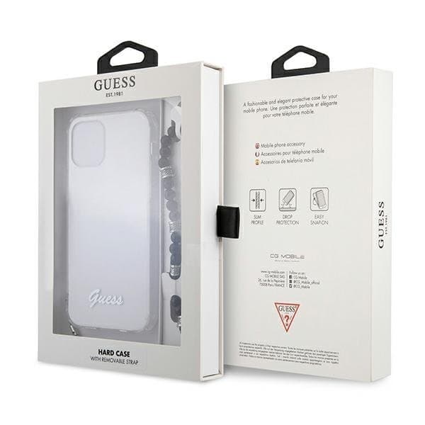Guess iPhone 12 Pro Max Skal Sort Pearl - Transparent Black