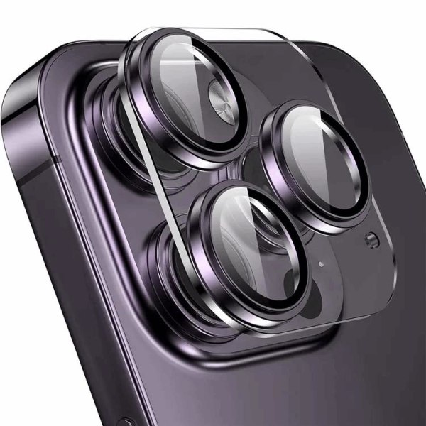 ENKAY iPhone 14/14 Plus -kameran linssin suojus karkaistua lasia - violetti