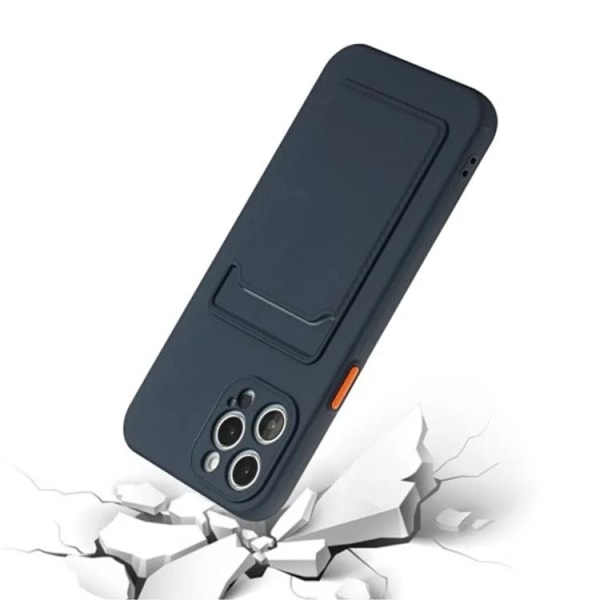 iPhone 15 Pro Mobilskal Korthållare TPU - Mörkblå