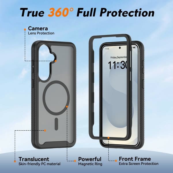 Mobilskal för Samsung Galaxy S26 Plus Magnetiskt 2 i 1 PC + TPU - Svart
