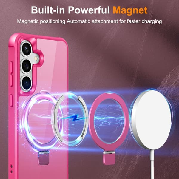 Mobilskal för Samsung Galaxy S26 Plus Magnetiskt Ringhållare TPU + PC - Rosa