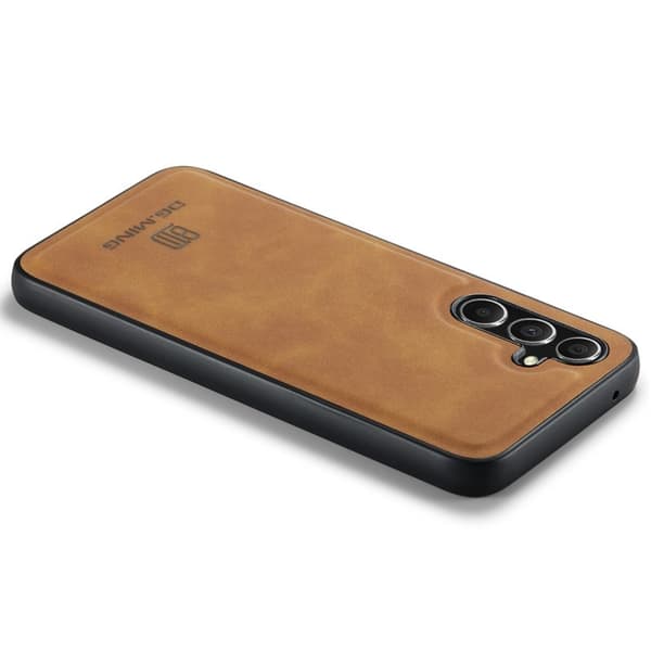DG.MING Mobilskal till Samsung Galaxy A35 5G Läder+PC+TPU Brun