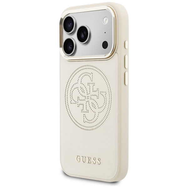Guess Mobilskal För iPhone 17 Pro MagSafe Perforated 4G - Beige