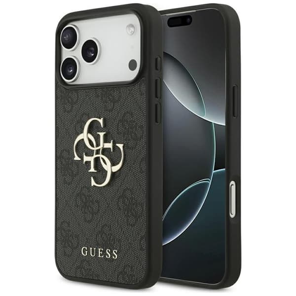 Guess Telefontaske til iPhone 17 Pro Max 4G Stort Logo - Sort Svart