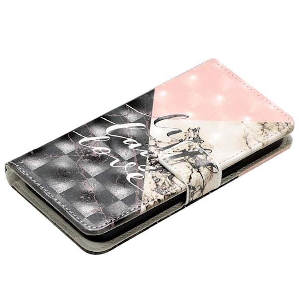 iPhone 14 Pro Plånboksfodral 3D Pattern - Svart Marble Svart