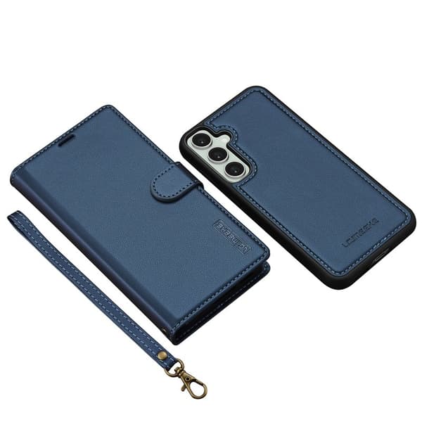 LC.IMEEKE L2 Series Samsung Galaxy S24+ Plånboksfodral Konstläder - Blå